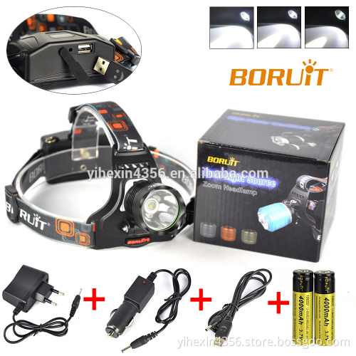 USB Rechargeable LED Headtorch / Headlamp
